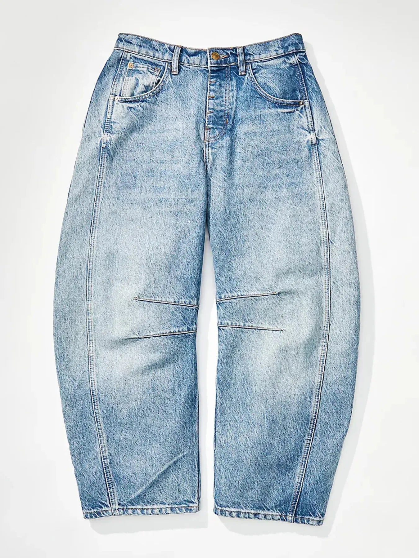 Wide Leg Relaxed Fit Jeans – High Comfort Cotton Blend Denim