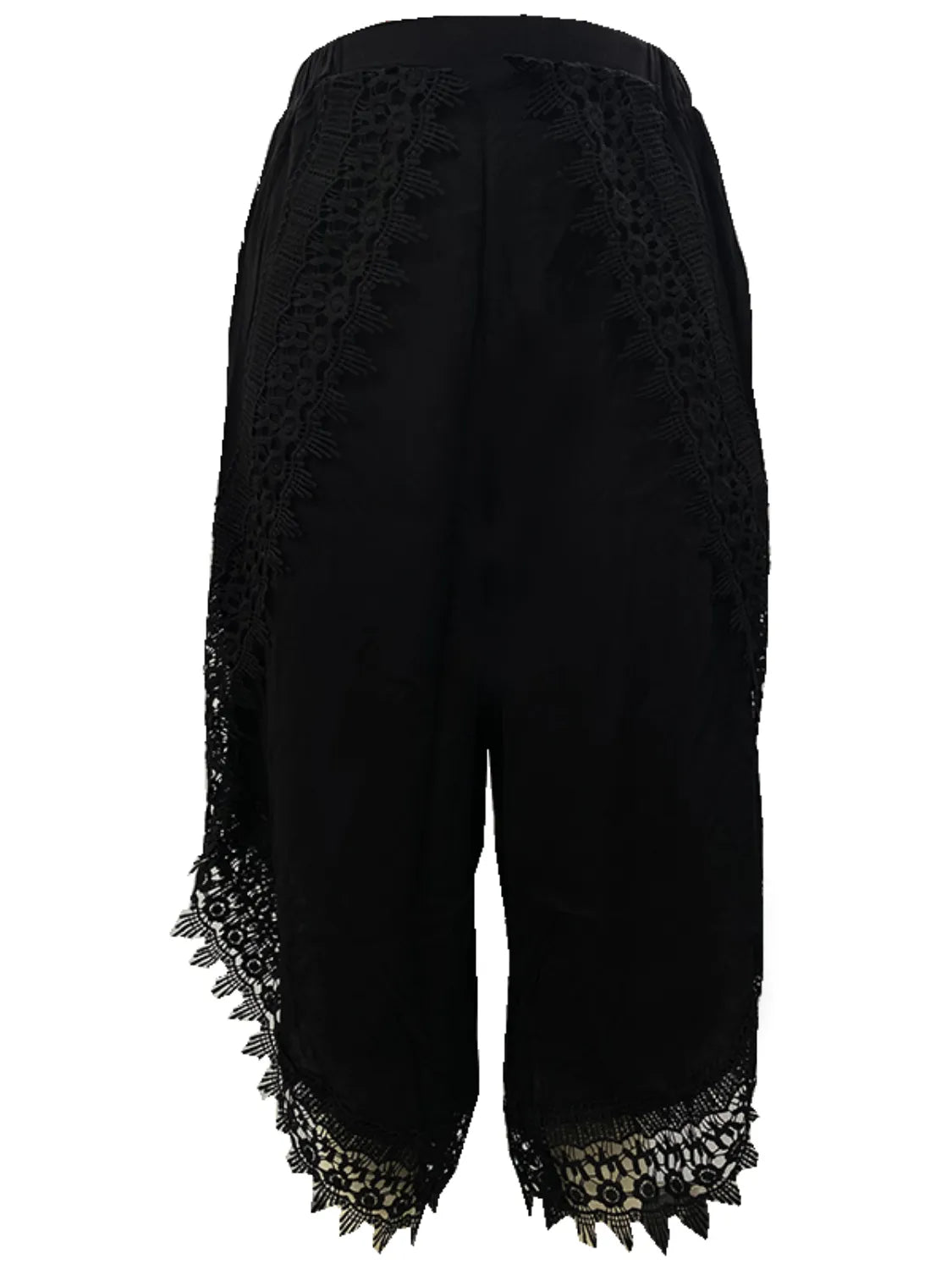 Full Size Lace Detail Wide Leg Pants