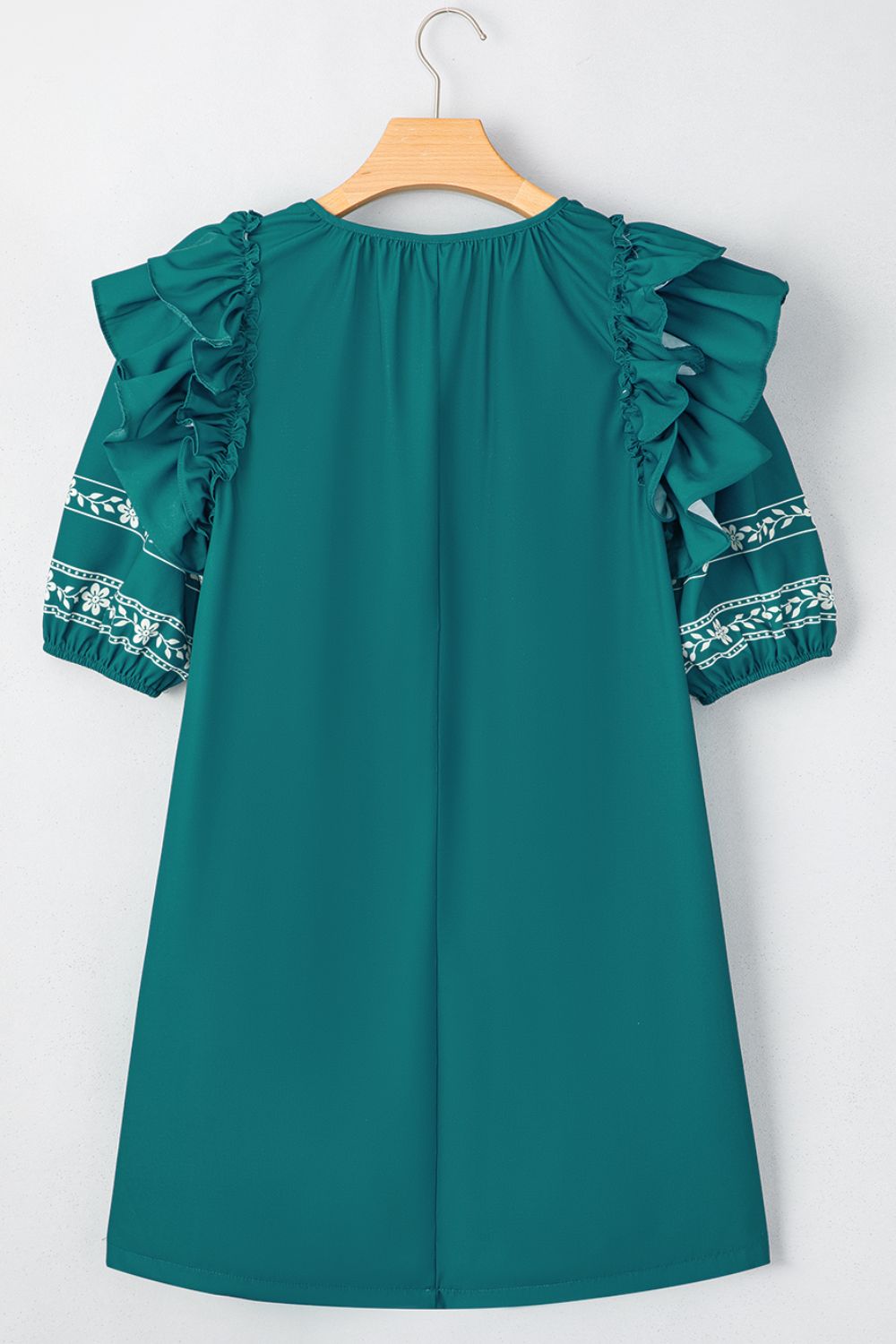 Floral Ruffle Puff Sleeve Mini Dress - Elegant & Chic