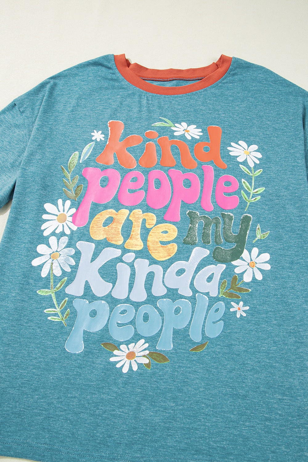 Kind People Are My Kind People Graphic Oversized T-Shirt