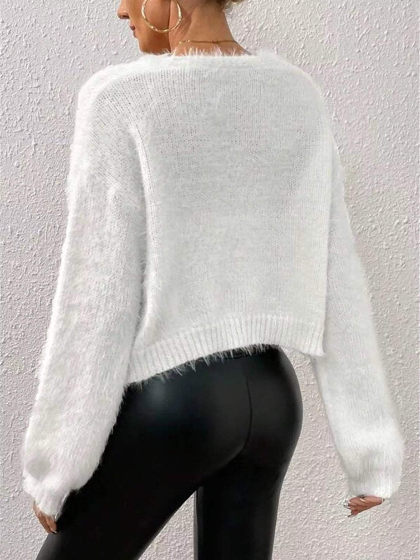 Classic Open Front Long Sleeve Cardigan