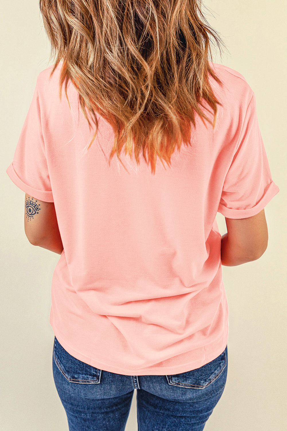 Dotty Bunny Bow Graphic T-Shirt - Cute Easter Tee for Women