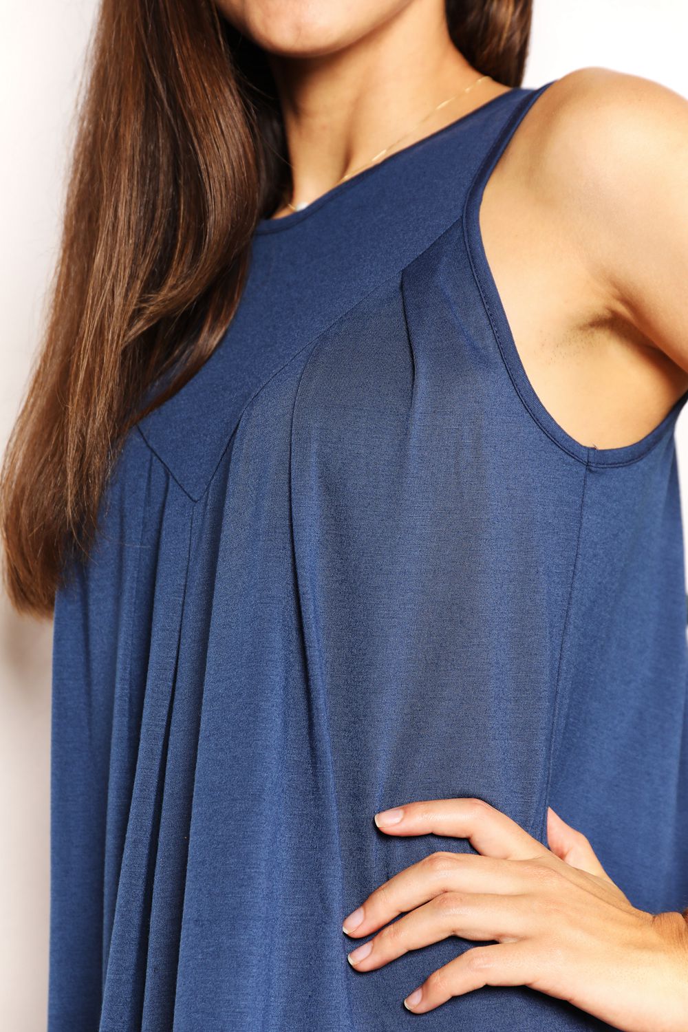 Perfee Chic Round Neck Sleeveless Mini Dress