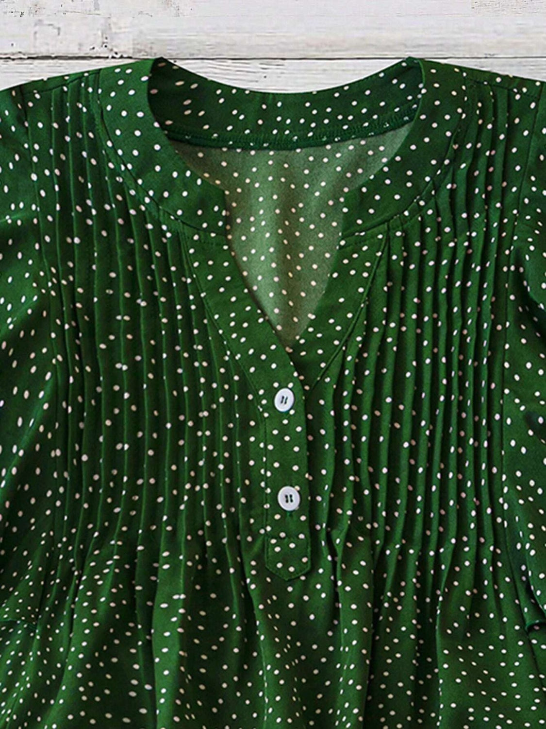 Polka Dot Ruffled Cap Sleeve Blouse - Chic & Feminine