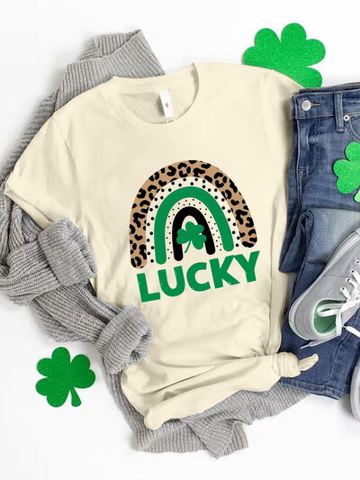 LUCKY Comfort Fit T-Shirt - Stylish & Comfortable Tan
