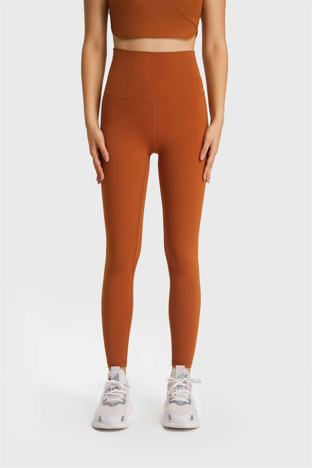 Millennia Ultra-Soft Second-Skin High Waist Leggings Brown