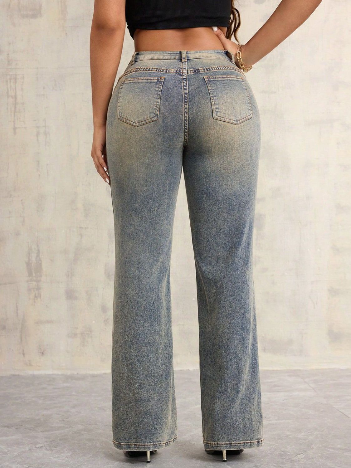Cross Wide Leg Jeans with Pockets - Trendy & Chic