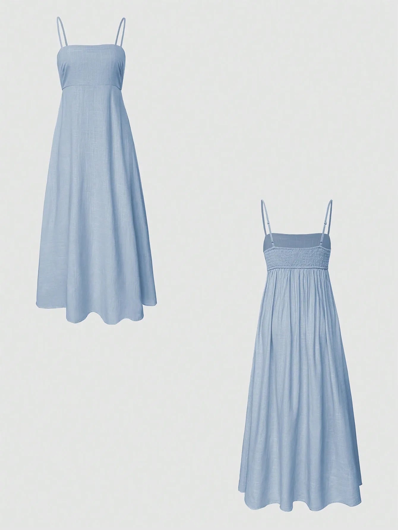 Smocked Square Neck Cami Dress