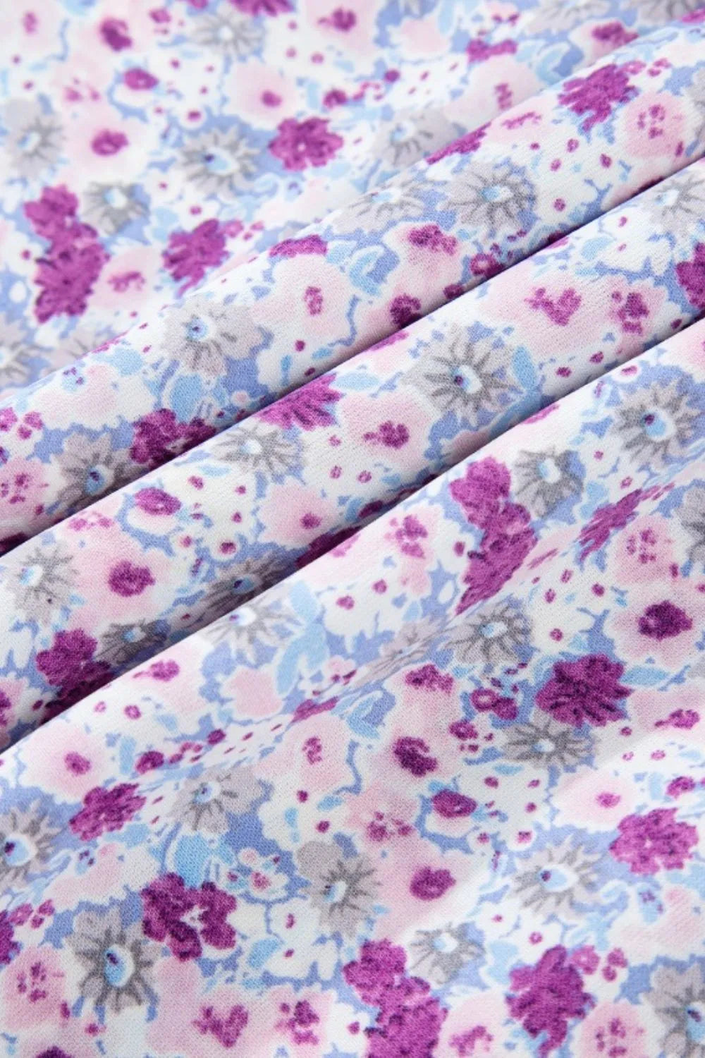 Floral Tiered Maxi Dress - Shirred Waist Elegance