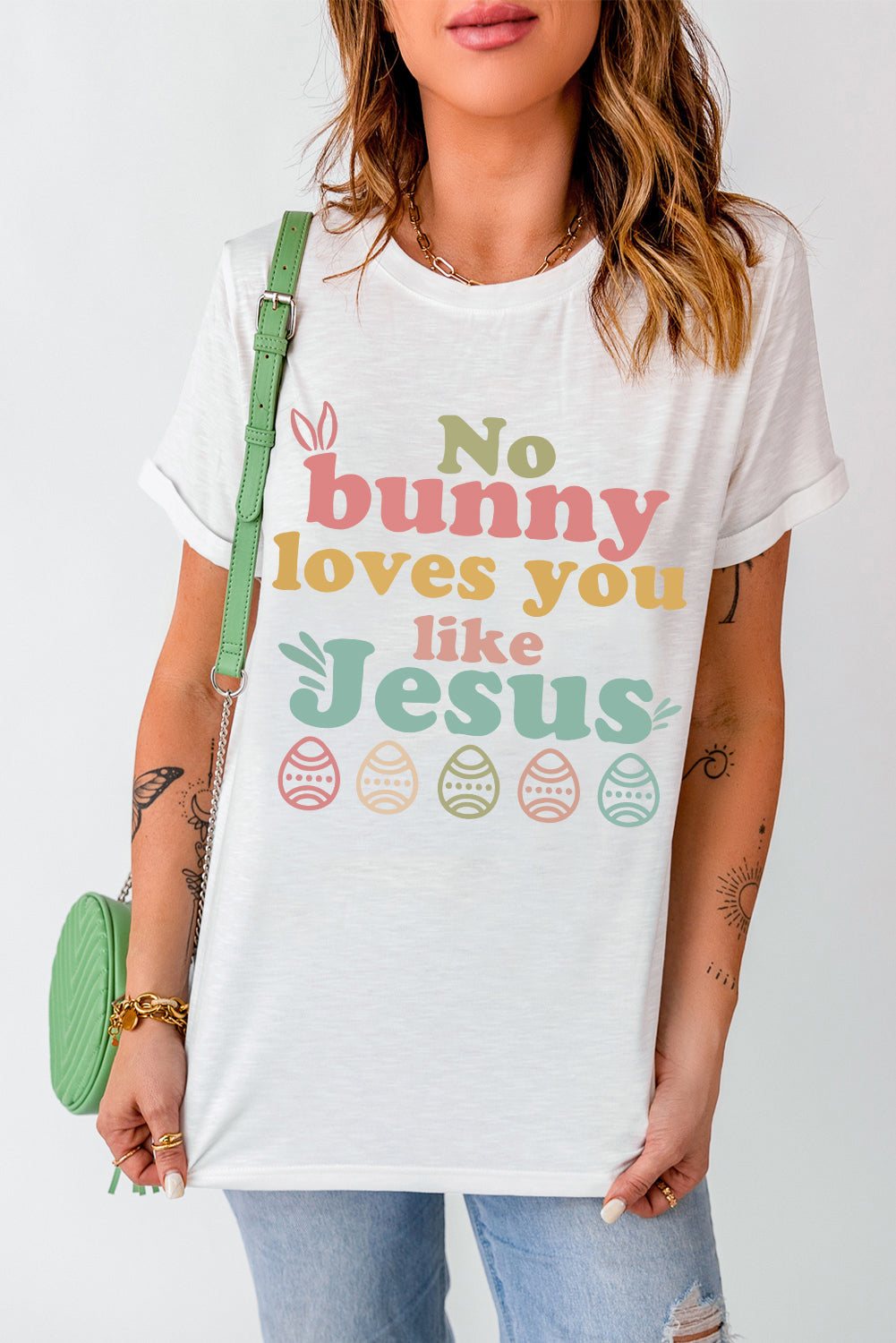 Easter "NO BUNNY LOVES YOU LIKE JESUS" T-Shirt - Faith & Comfort