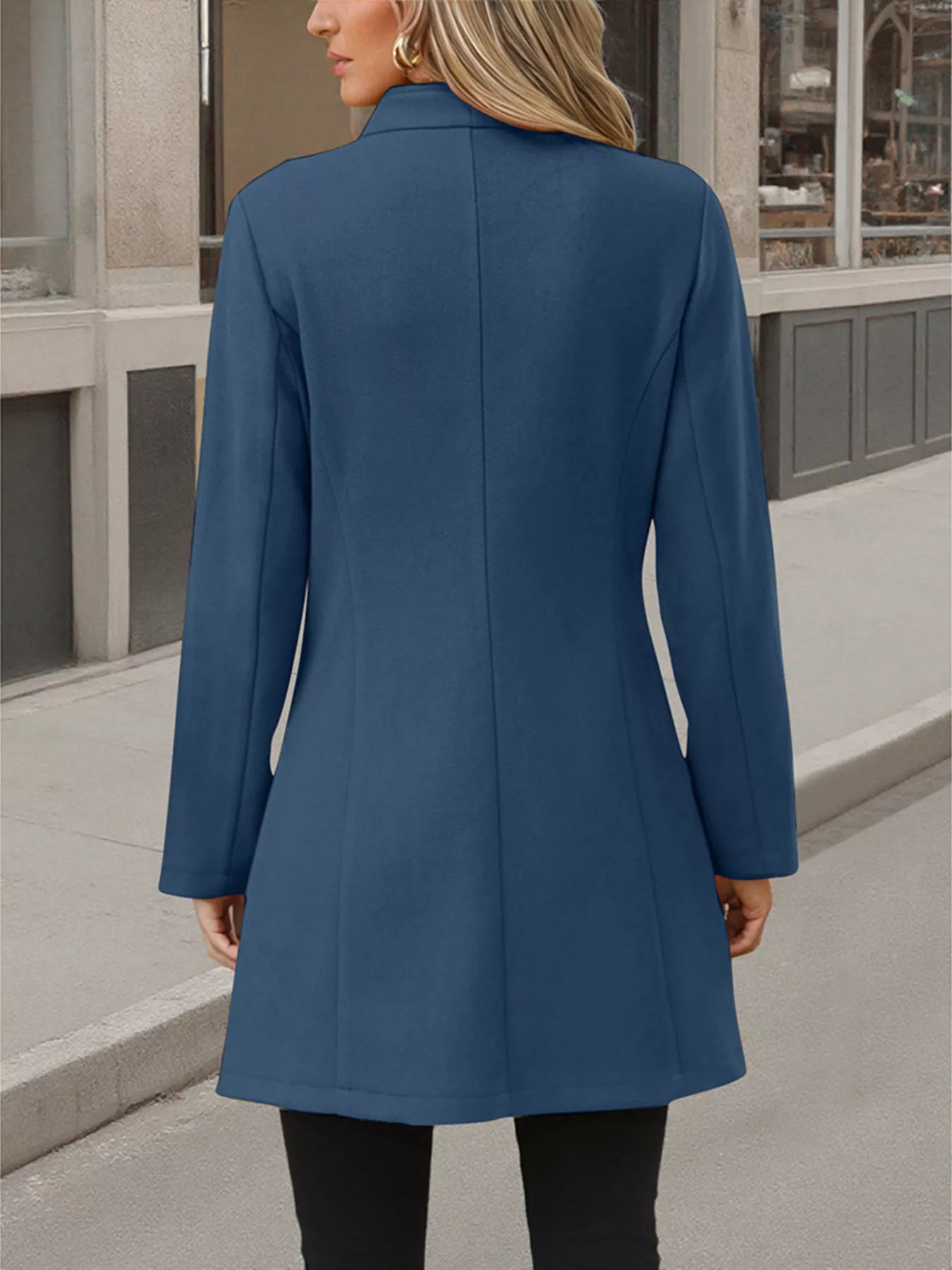 Classic Button-Up Long Sleeve Coat