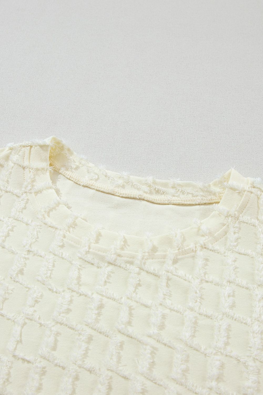 Textured Round Neck Top and Pants Set - Chic & Effortless