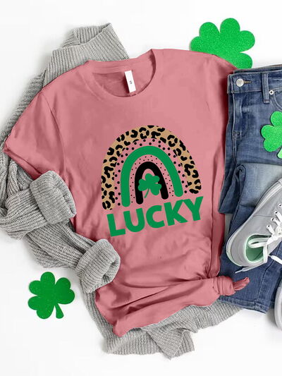 LUCKY Comfort Fit T-Shirt - Stylish & Comfortable Dusty Pink