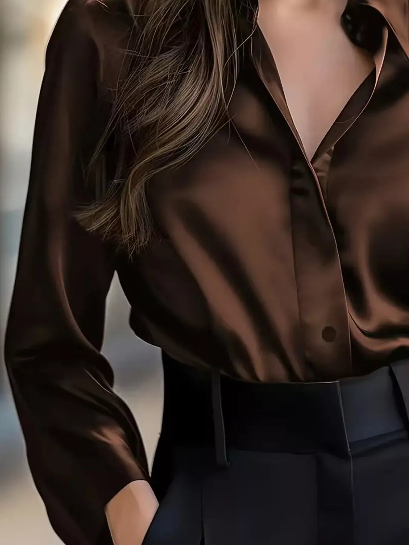 Classic Button-Down Collared Long Sleeve Shirt