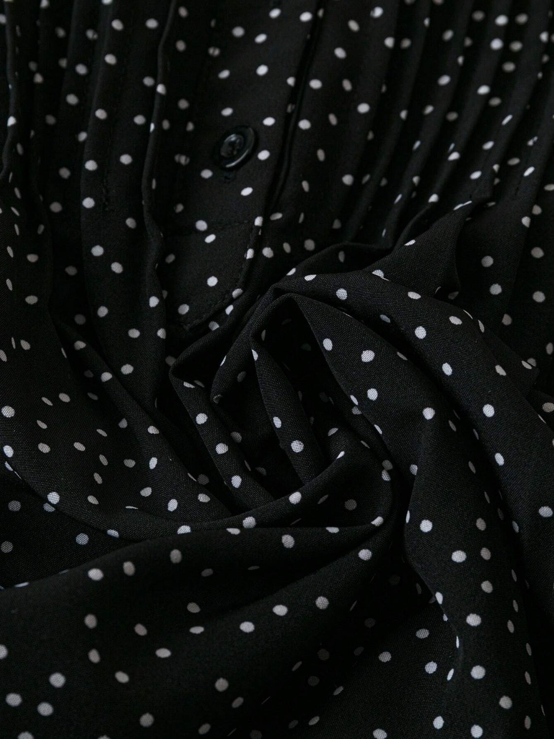 Polka Dot Ruffled Cap Sleeve Blouse - Chic & Feminine