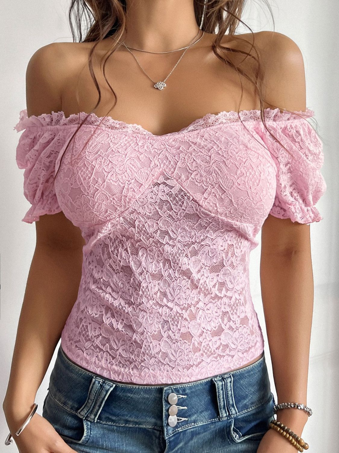 Devine Off-Shoulder Lace Top - Chic & Feminine