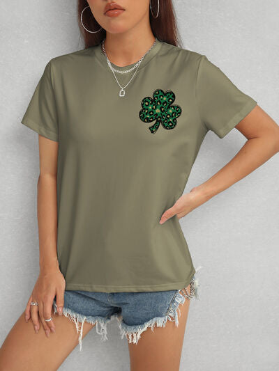 Lucky Clover Comfort Fit Short Sleeve T-Shirt Army Green