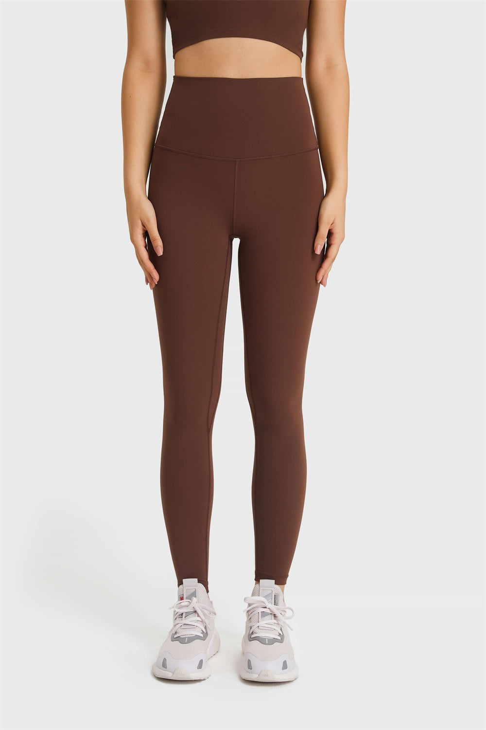 Millennia Ultra-Soft Second-Skin High Waist Leggings Coffee Brown