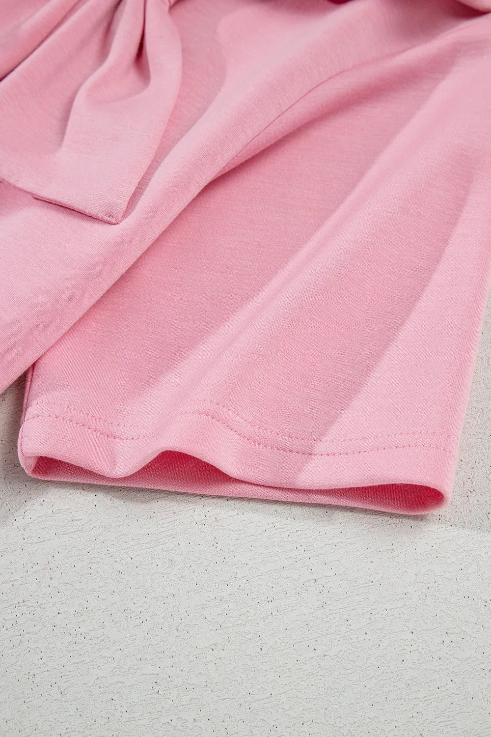Comfortable Bow Round Neck Short Sleeve T-Shirt