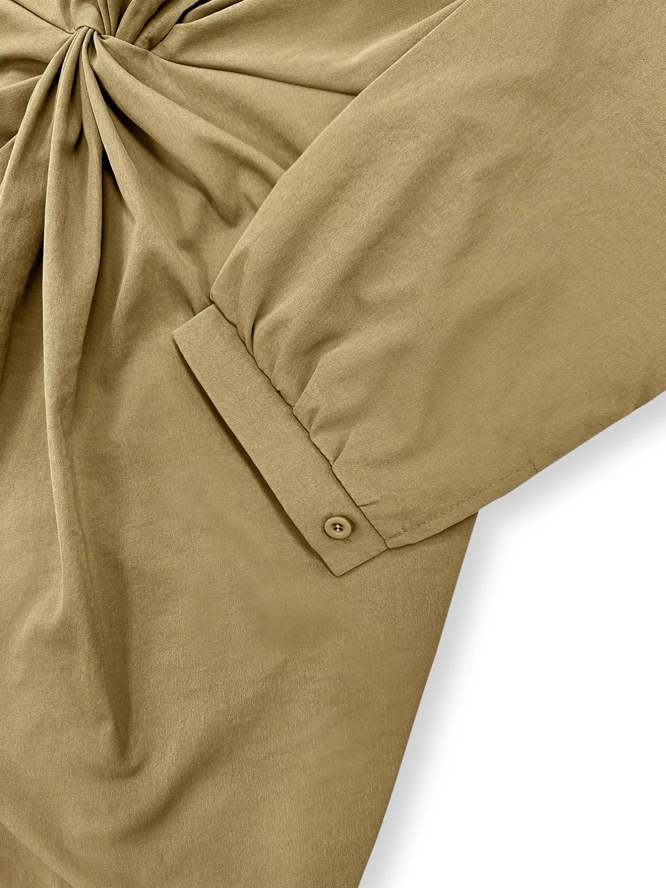 Plus-Size Twist-Front Slit Midi Dress