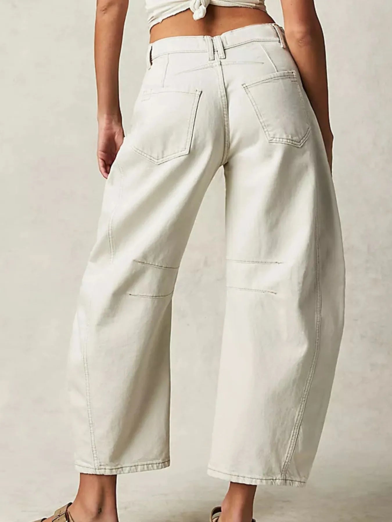 Wide Leg Relaxed Fit Jeans – High Comfort Cotton Blend Denim