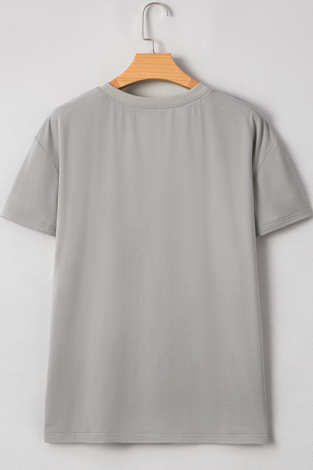 Letter Graphic Round Neck T-Shirt - Casual & Trendy