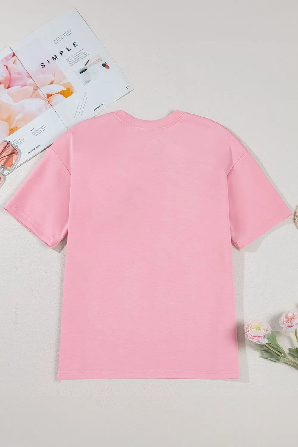 Comfortable Bow Round Neck Short Sleeve T-Shirt