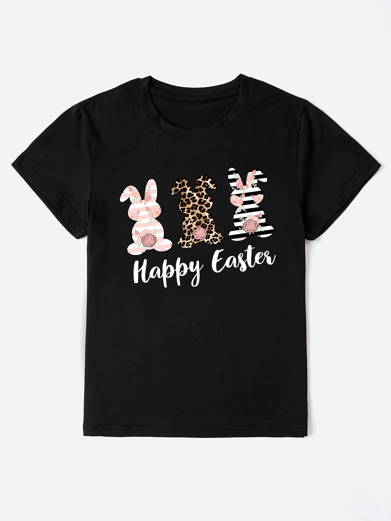 Festive HAPPY EASTER T-Shirt - Soft & Stylish Black