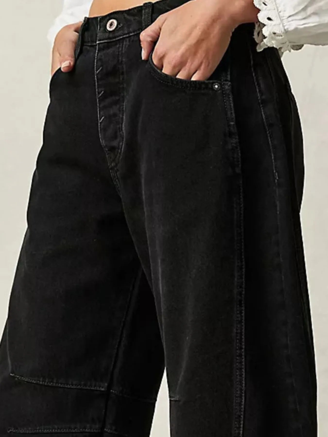 Wide Leg Relaxed Fit Jeans – High Comfort Cotton Blend Denim