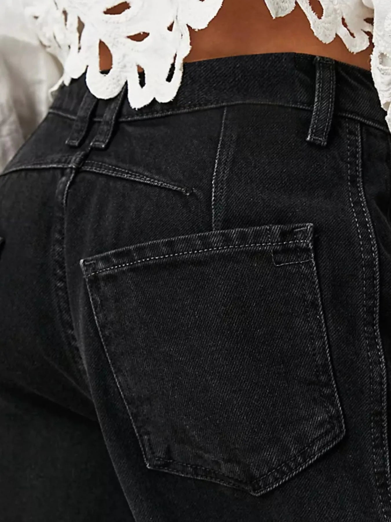 Wide Leg Relaxed Fit Jeans – High Comfort Cotton Blend Denim