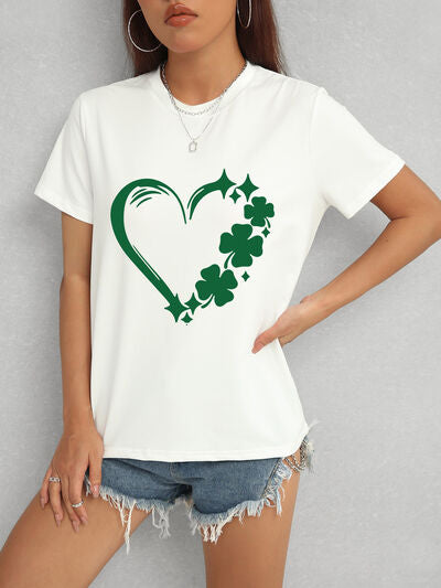 Heart Lucky Clover Comfort Fit T-Shirt - Stylish & Comfortable