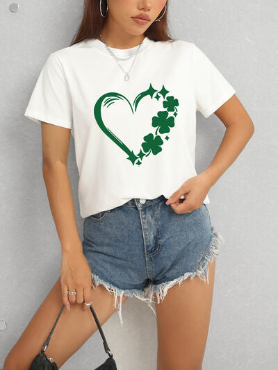 Heart Lucky Clover Comfort Fit T-Shirt - Stylish & Comfortable