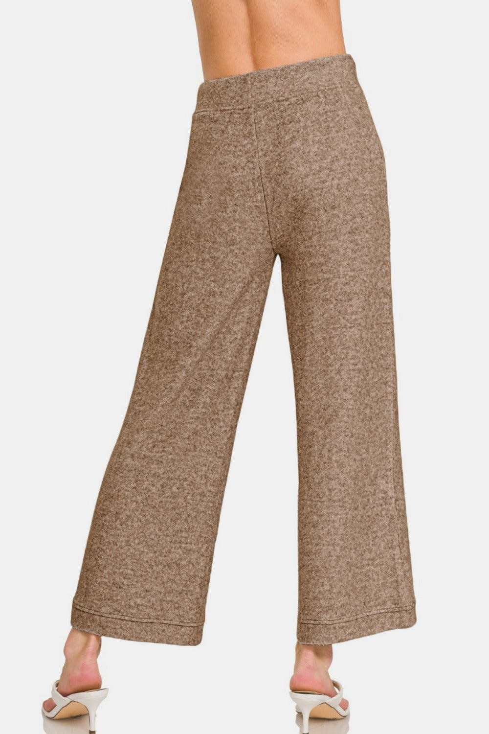 Zenana Hacci Fabric Cropped Pants with Drawstring