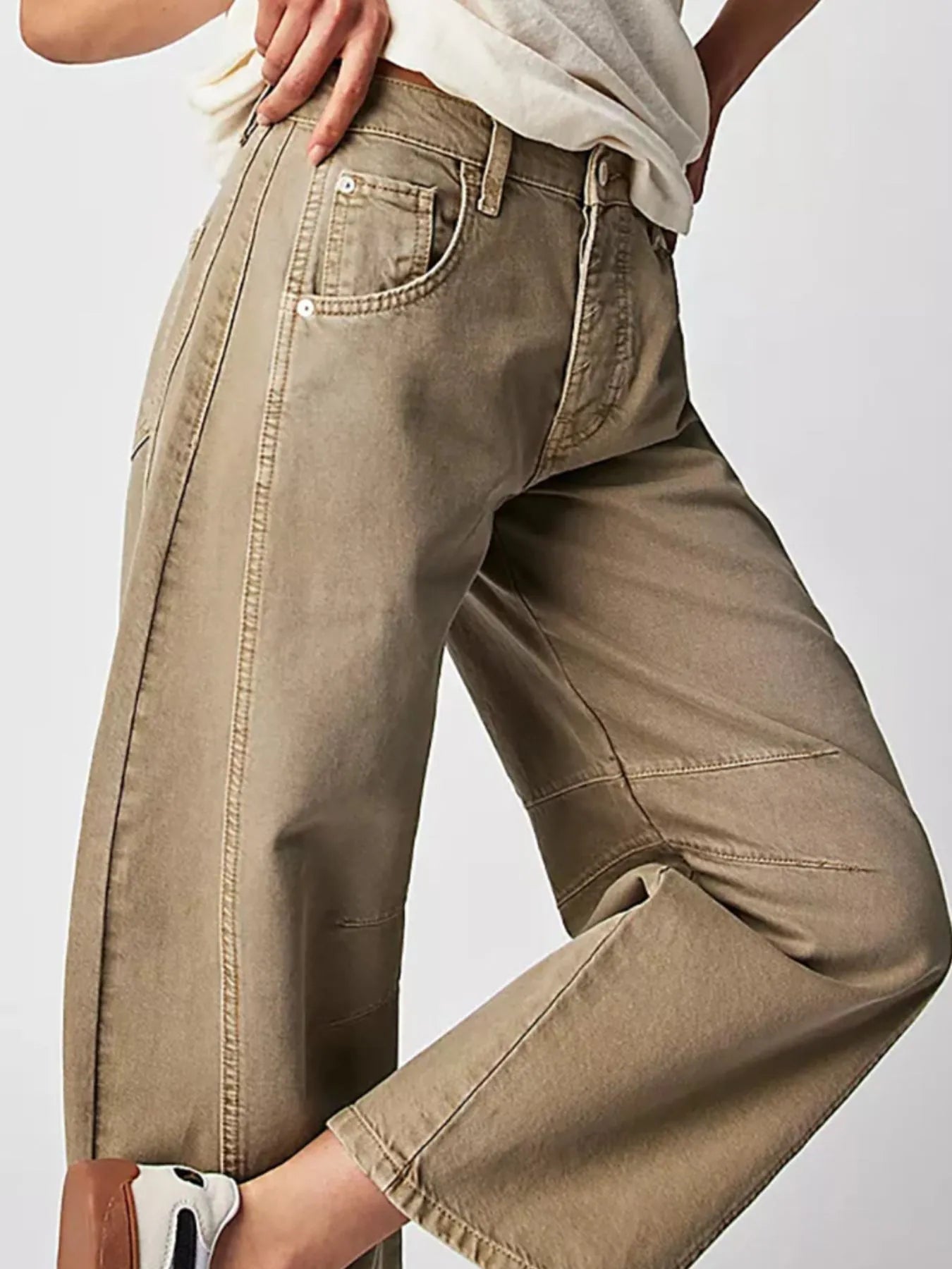 Wide Leg Relaxed Fit Jeans – High Comfort Cotton Blend Denim