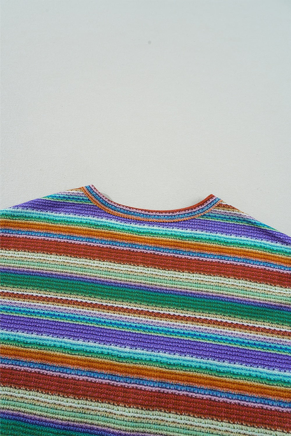 Multicolour Striped Twist Hem Cap Sleeve Top - Chic & Trendy