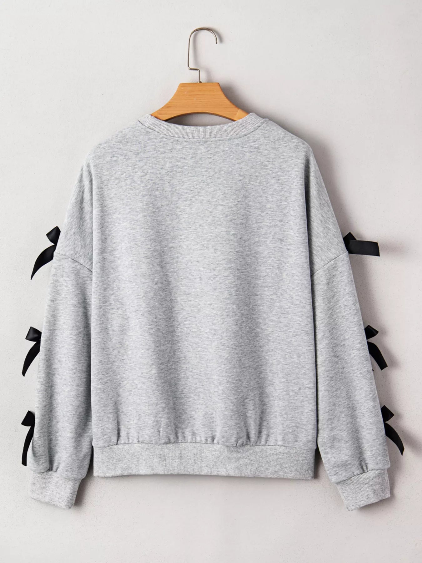 Howdy Christmas Trees Sweatshirt with Ribbon Bow Detail