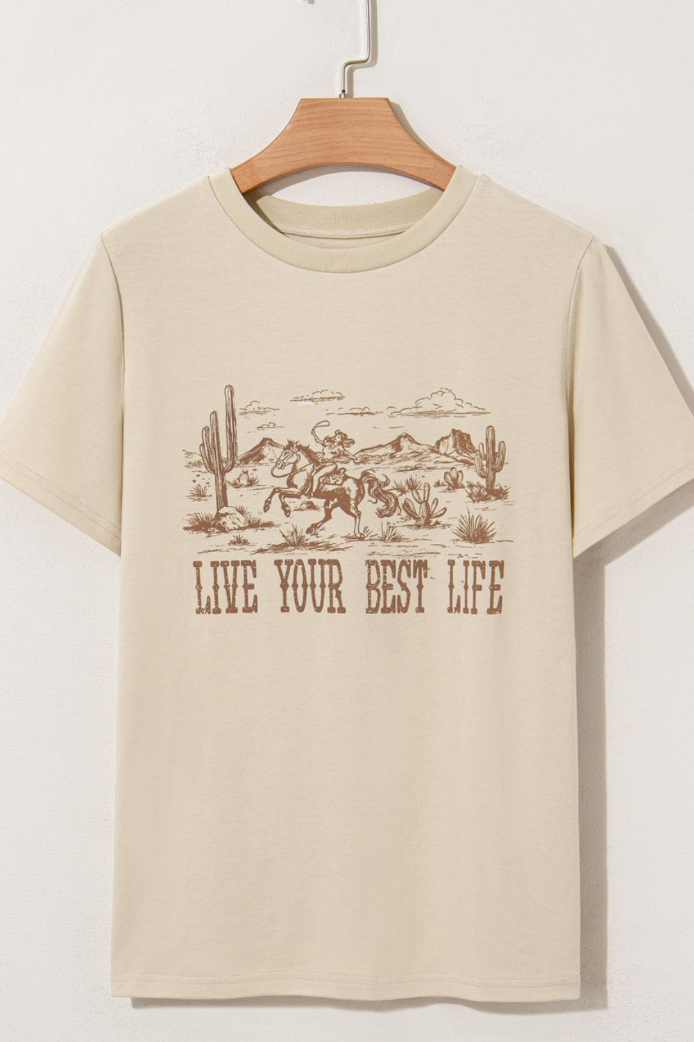 LIVE YOUR BEST LIFE Western Graphic T-Shirt - Trendy & Comfortable