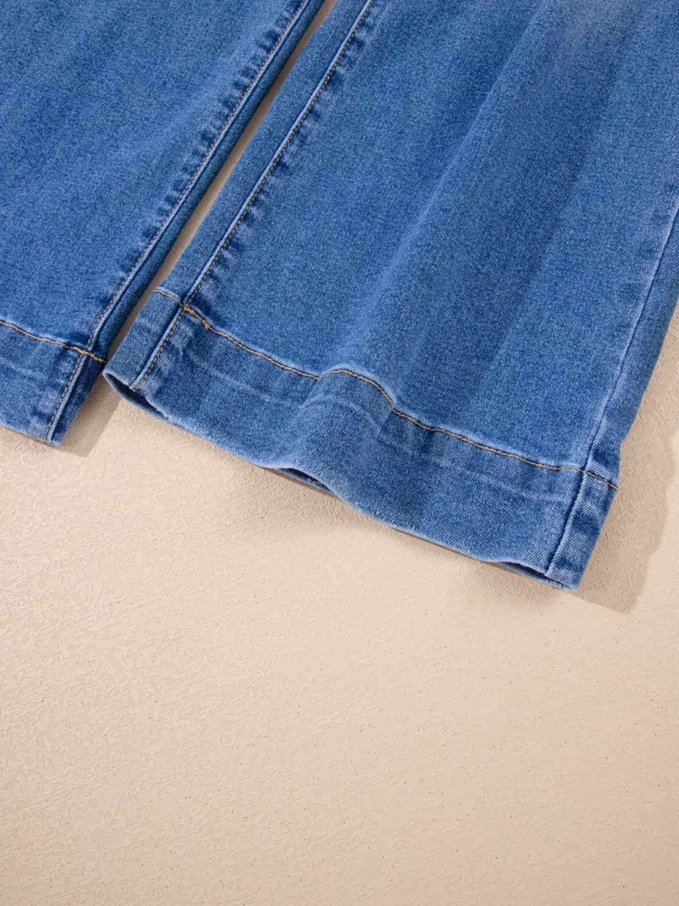 High-Rise Wide Leg Flare Denim Jeans