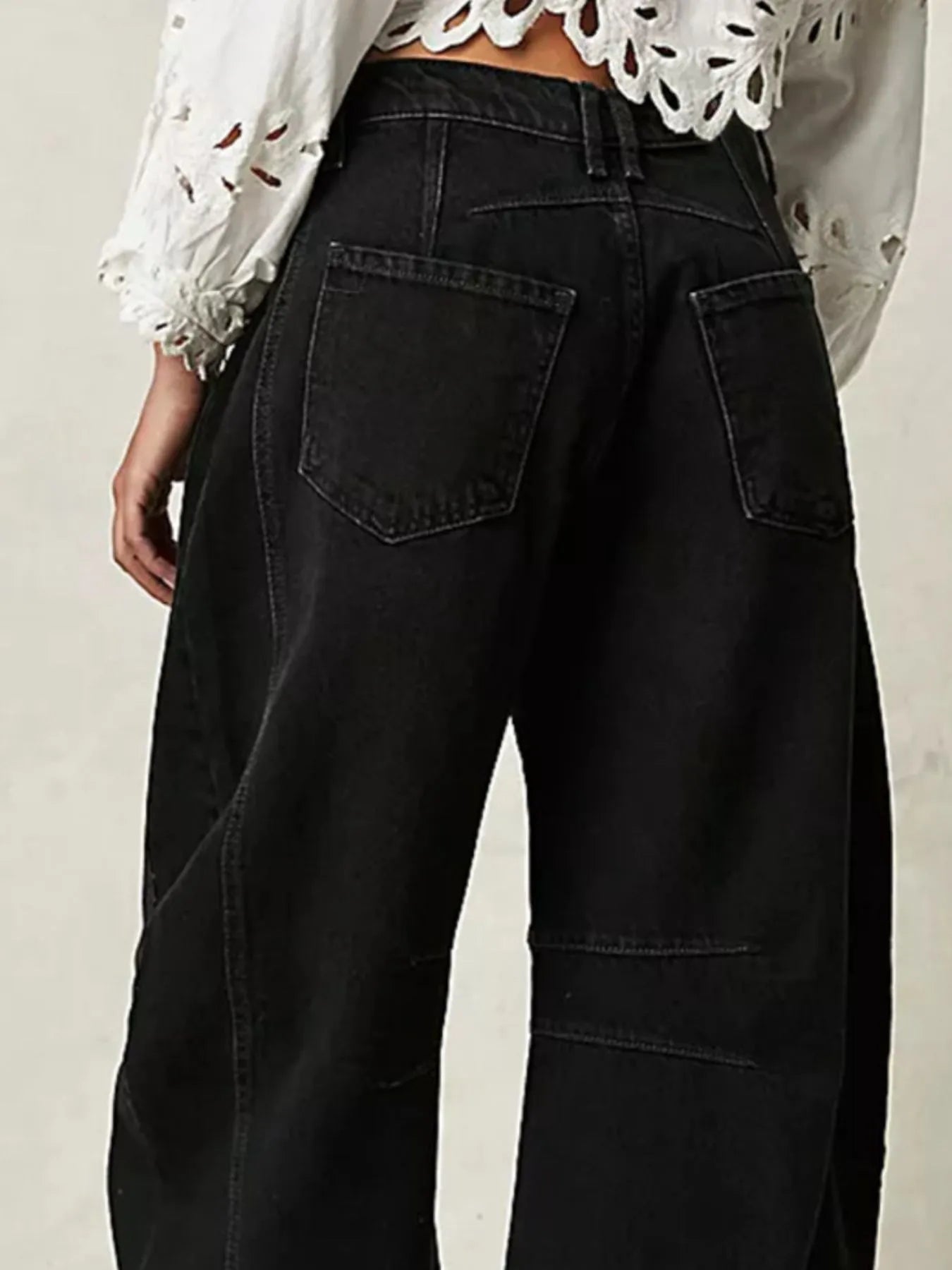 Wide Leg Relaxed Fit Jeans – High Comfort Cotton Blend Denim