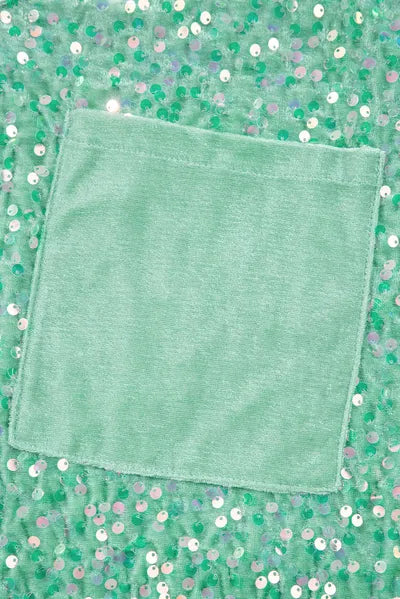 Layered Sequin V-Neck Half Sleeve Top – Shimmer & Shine