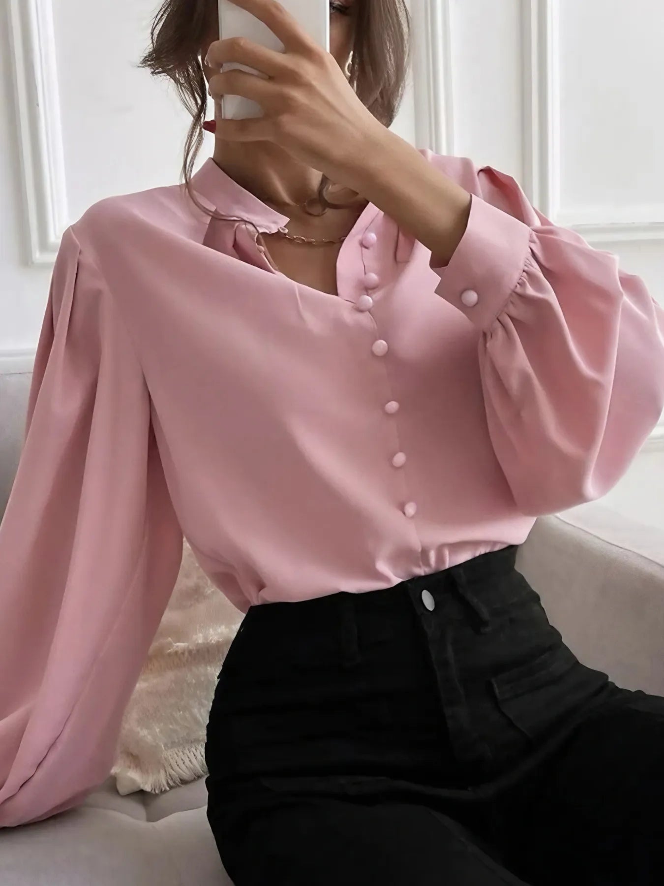 Classic Button Up Long Sleeve Shirt