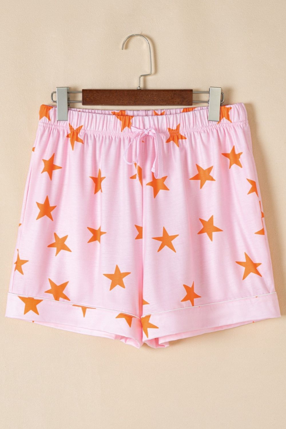 Star Print Short Sleeve Shirt & Shorts Set - Trendy & Comfy