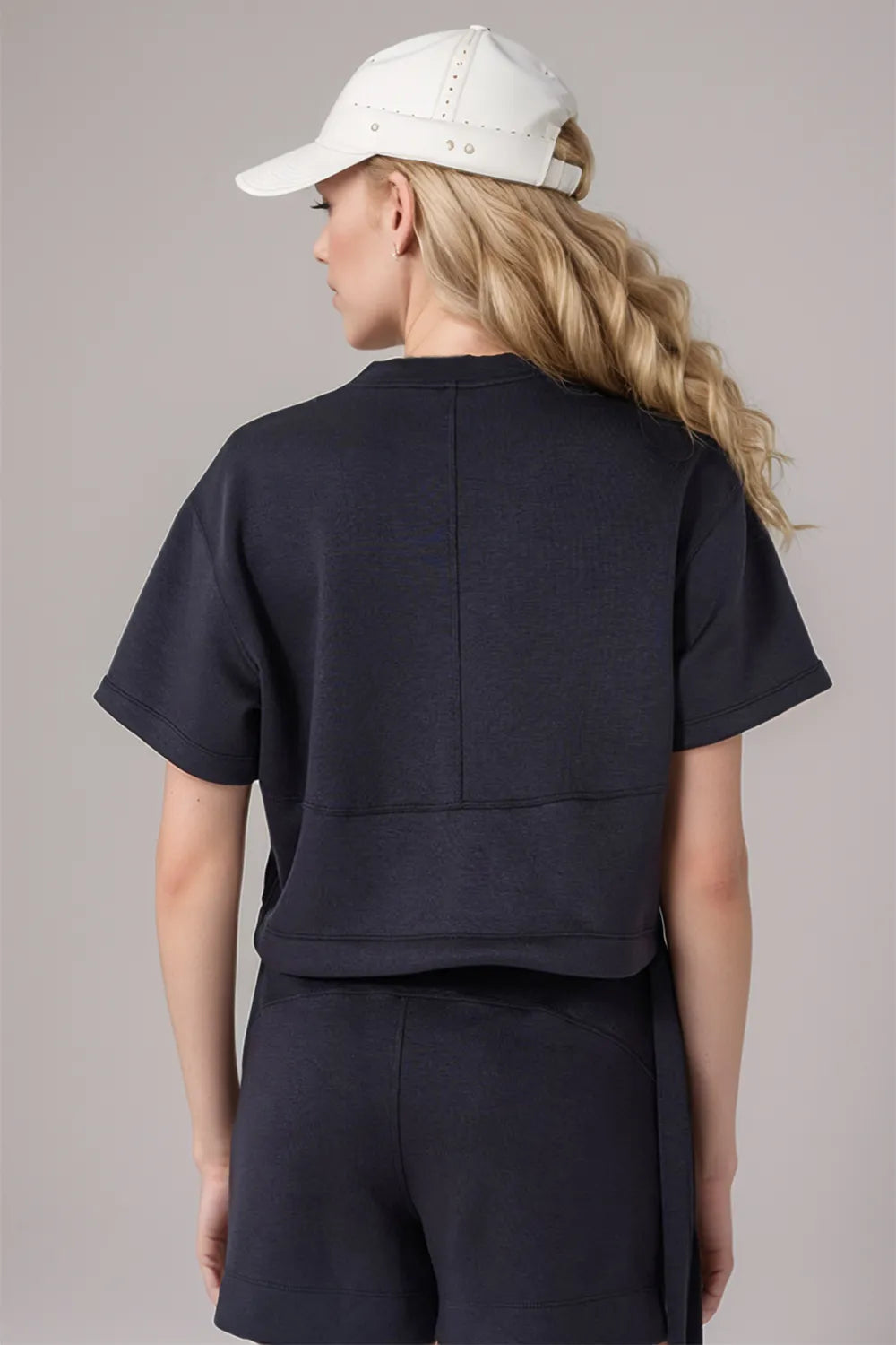 Basic Bae Drawstring Hem Scuba Knit Tee