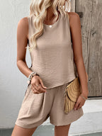 Casual Tank and Shorts Set â€“ Pocketed Two-Piece Summer Look