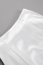 Back Elastic Waist Satin Minx Skirt - Elegant & Flowy