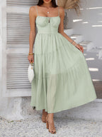 Devine Smocked Tiered Maxi Dress - Elegant & Flowy