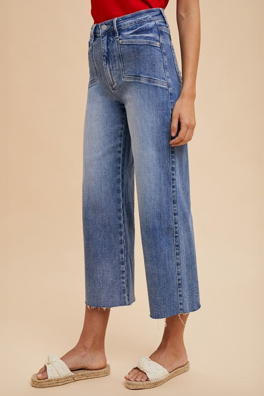 Annie Wear High-Rise Wide-Leg Jeans