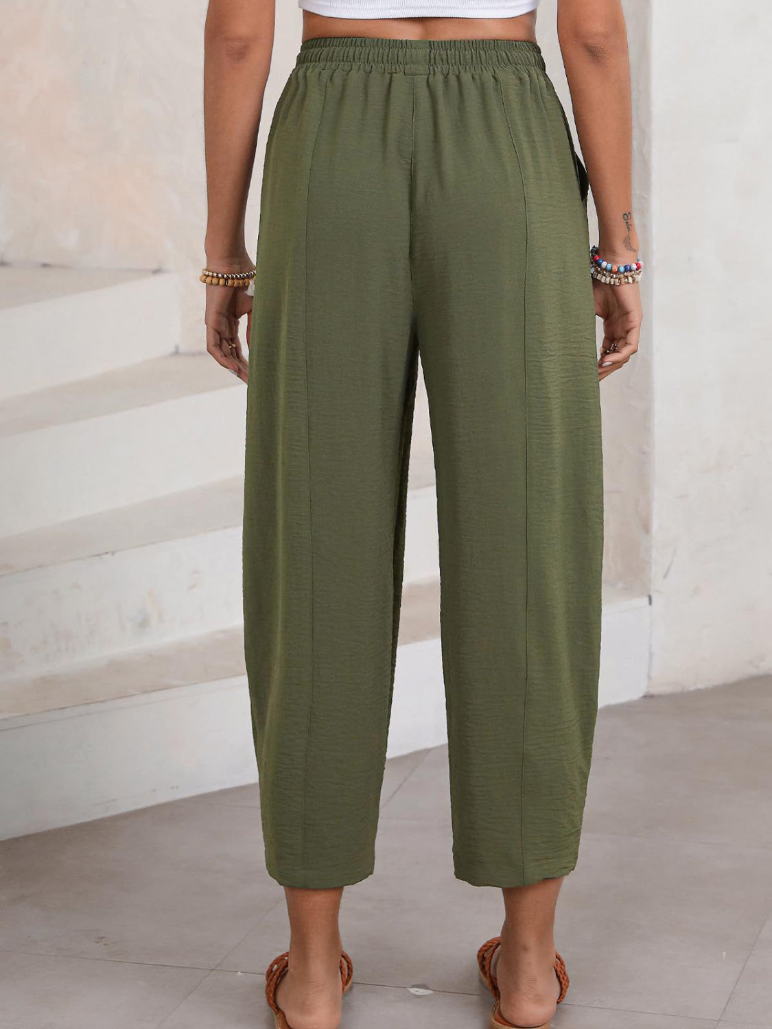 Full Size Drawstring Cropped Jogger Pants - Stylish & Comfy