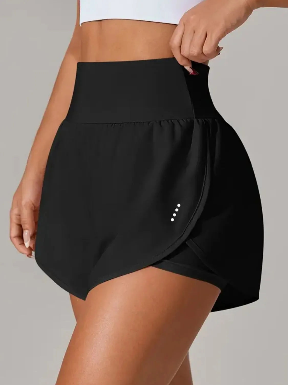 Pocketed Stretch High-Waist Shorts