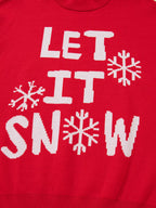 LET IT SNOW Christmas Loose Knit Sweater